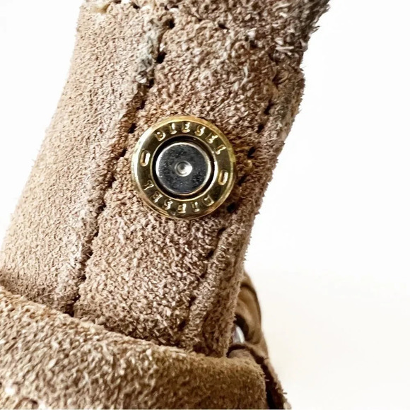 Diesel Harless Taupe Suede Western Ankle Boot Women’s Size 37 EU Coastal Cowgirl - Picture 8 of 14